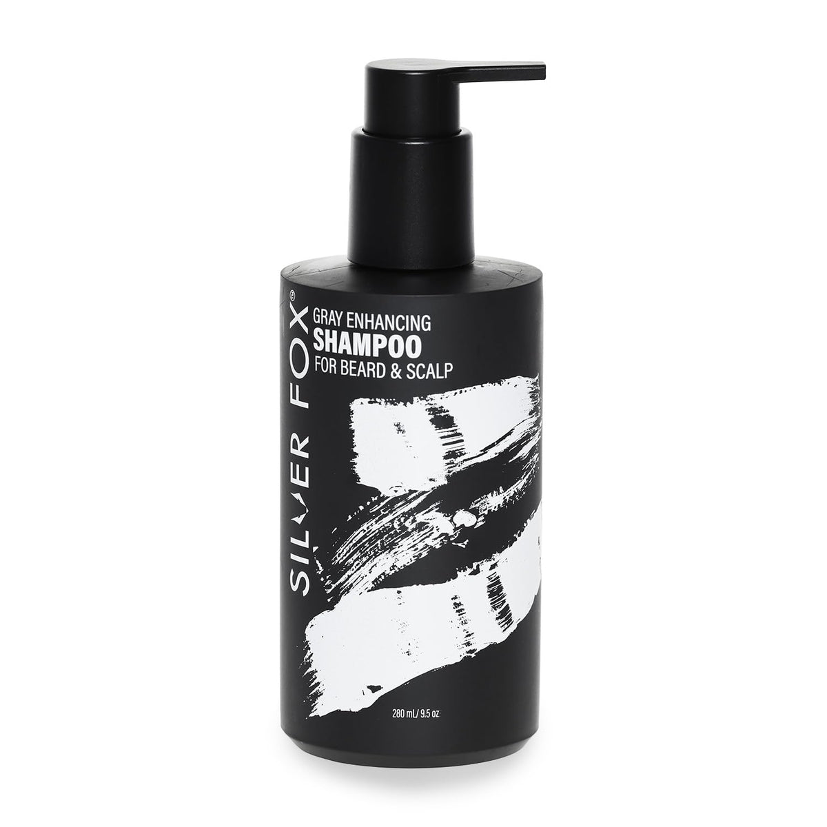 Godefroy Silver Fox Shampoo bottle shown for gray hair maintenance and dual-use grooming.