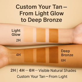 GOERTI natural DHA bronzing agent image illustrating a natural tan shade