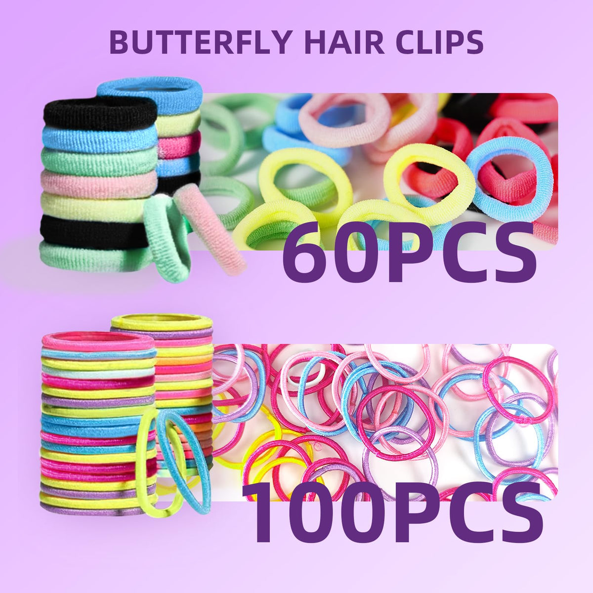 Goffing baby hair ties keep fine hair neat without pulling.