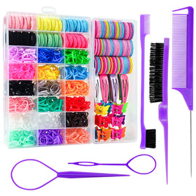 Goffing colorful elastic bands for toddlers promote easy, gentle styling.