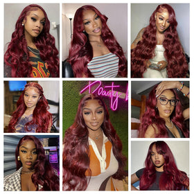 GOFWARD burgundy wine red wig in use for bold, versatile looks