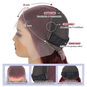 GOFWARD glueless lace front wig with adjustable straps for secure fit