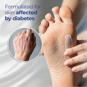 Goicoechea Diabet TX lotion label emphasizes fragrance-free formula for sensitive skin