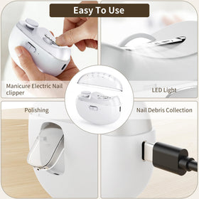 Goinfos Nail Debris Catcher reducing cleanup after trimming