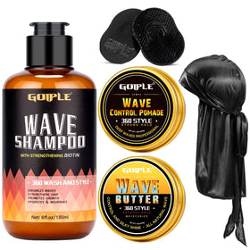 Goiple 360 Wave Pomade helps define waves with natural shine and control.