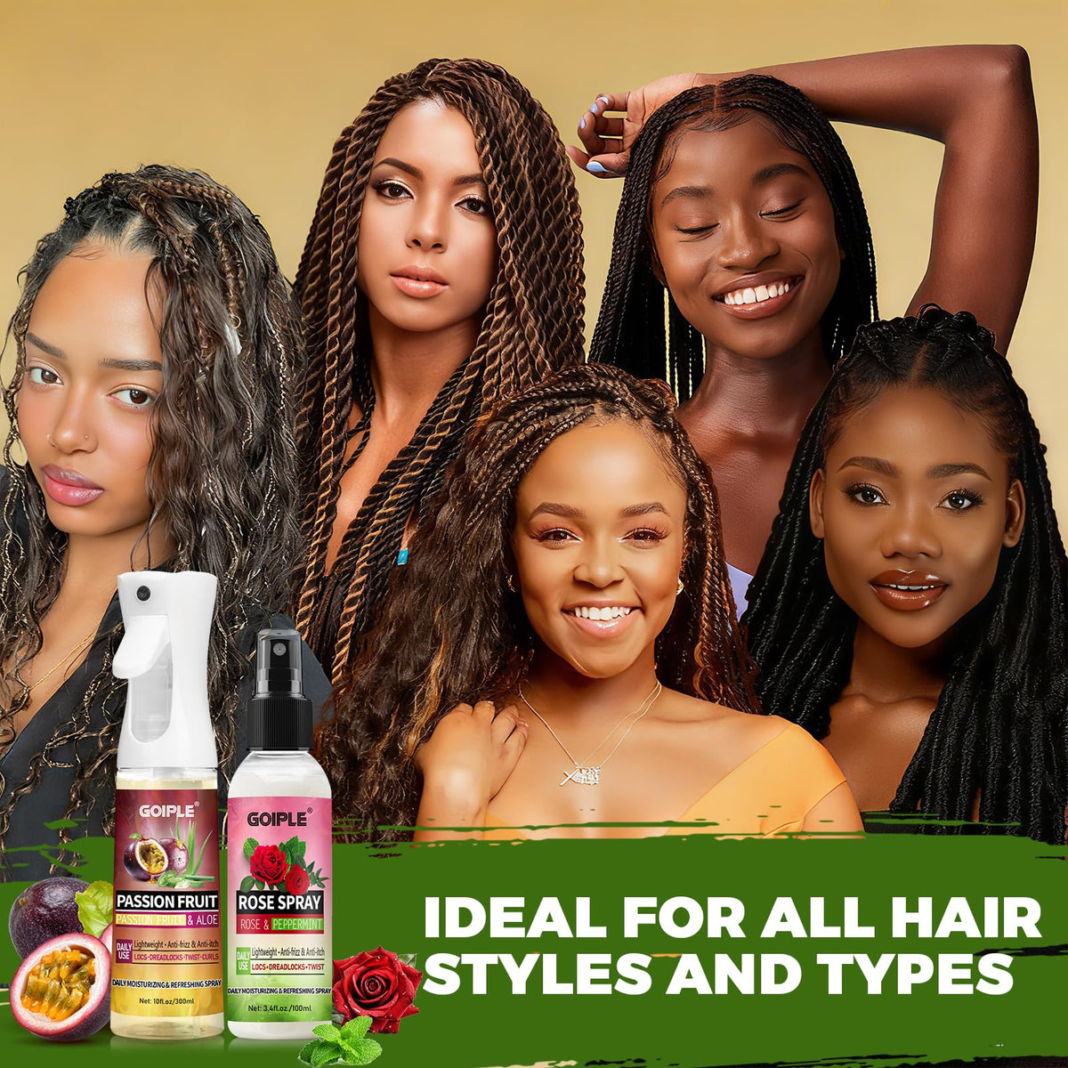 Goiple Air-dry finish keeps locs shiny with no sticky residue