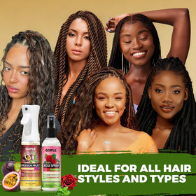 Goiple Air-dry finish keeps locs shiny with no sticky residue