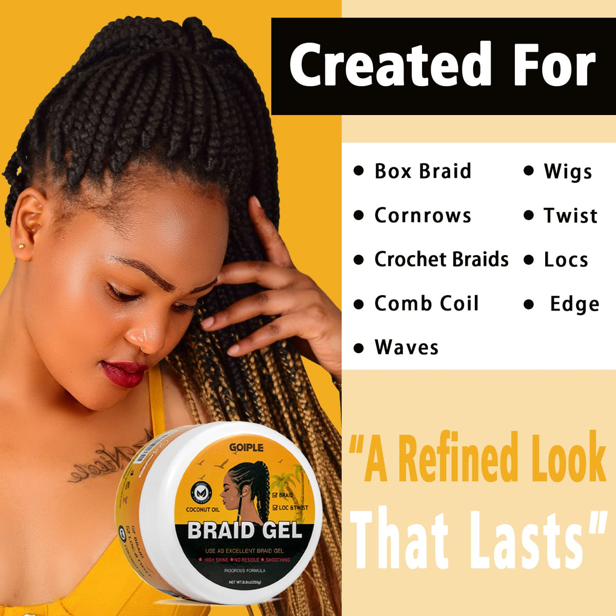 Goiple alligator braiding clips hold hair securely without dents.
