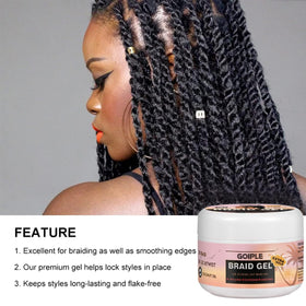 Goiple Black Rat Tail Combs set helps smooth and section hair during braiding.