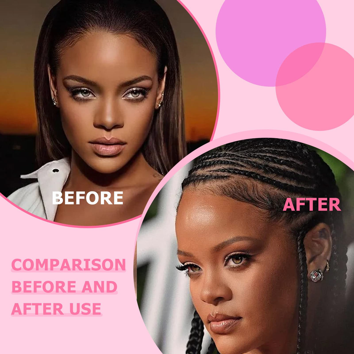 Goiple gel adds a high shine finish to braids.