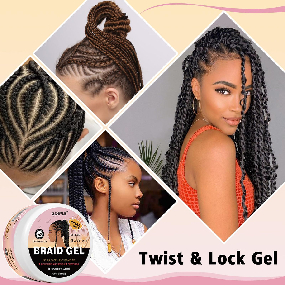 Goiple braid kit components arranged for easy styling and beginner-friendly setup.