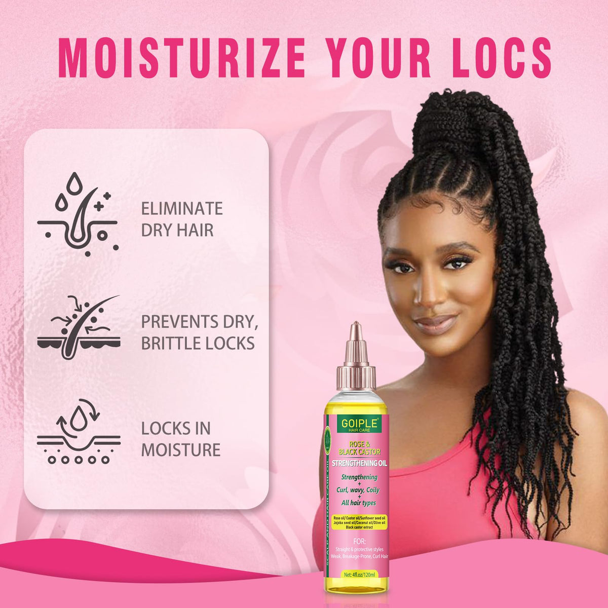Goiple brush-and-bonnet-set aids even product distribution and overnight protection