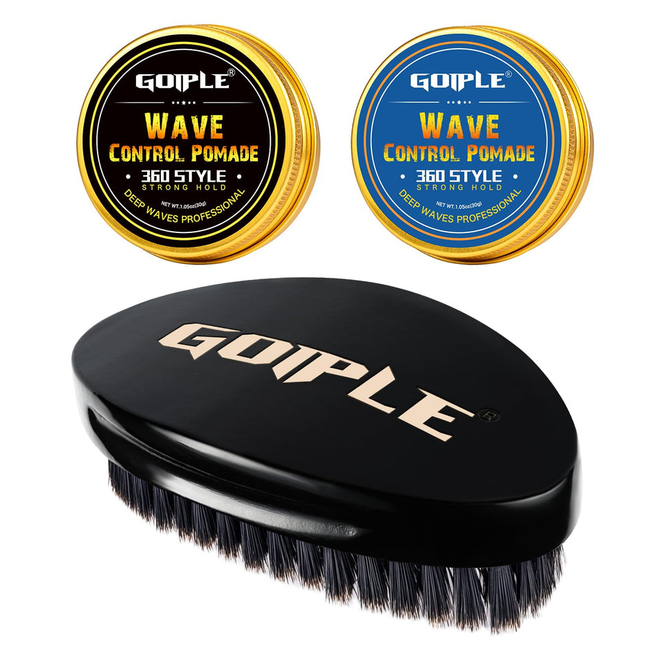 Goiple curved 360 wave brush with ergonomic grip for steady styling and precise lines.