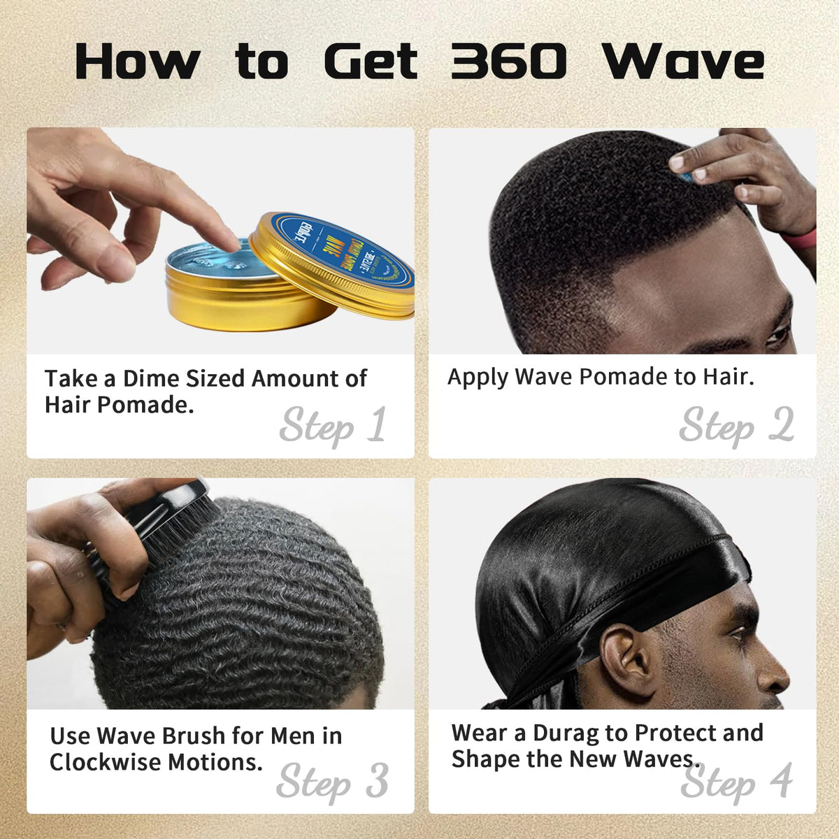 Goiple 360-wave brush for workouts helps maintain wave pattern without greasy residue.
