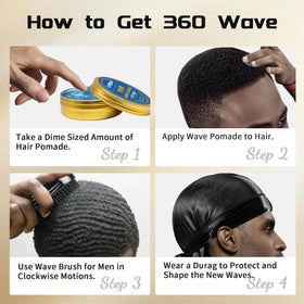 Goiple 360-wave brush for workouts helps maintain wave pattern without greasy residue.