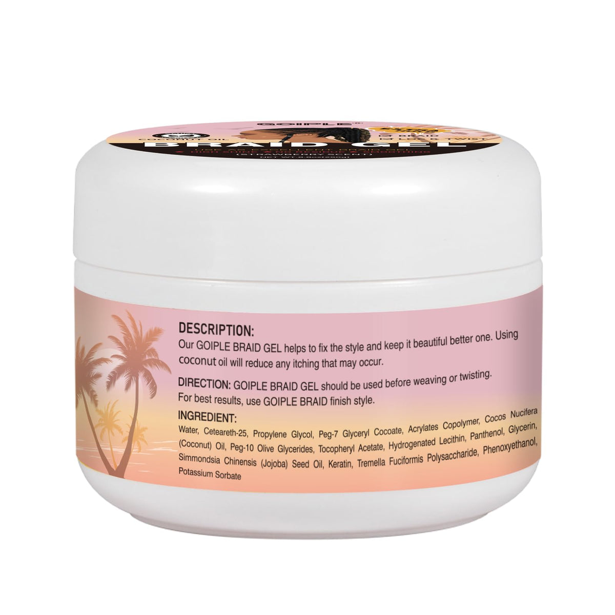 Goiple Frizz-Tamed Edges focus highlights sleek, controlled finish.