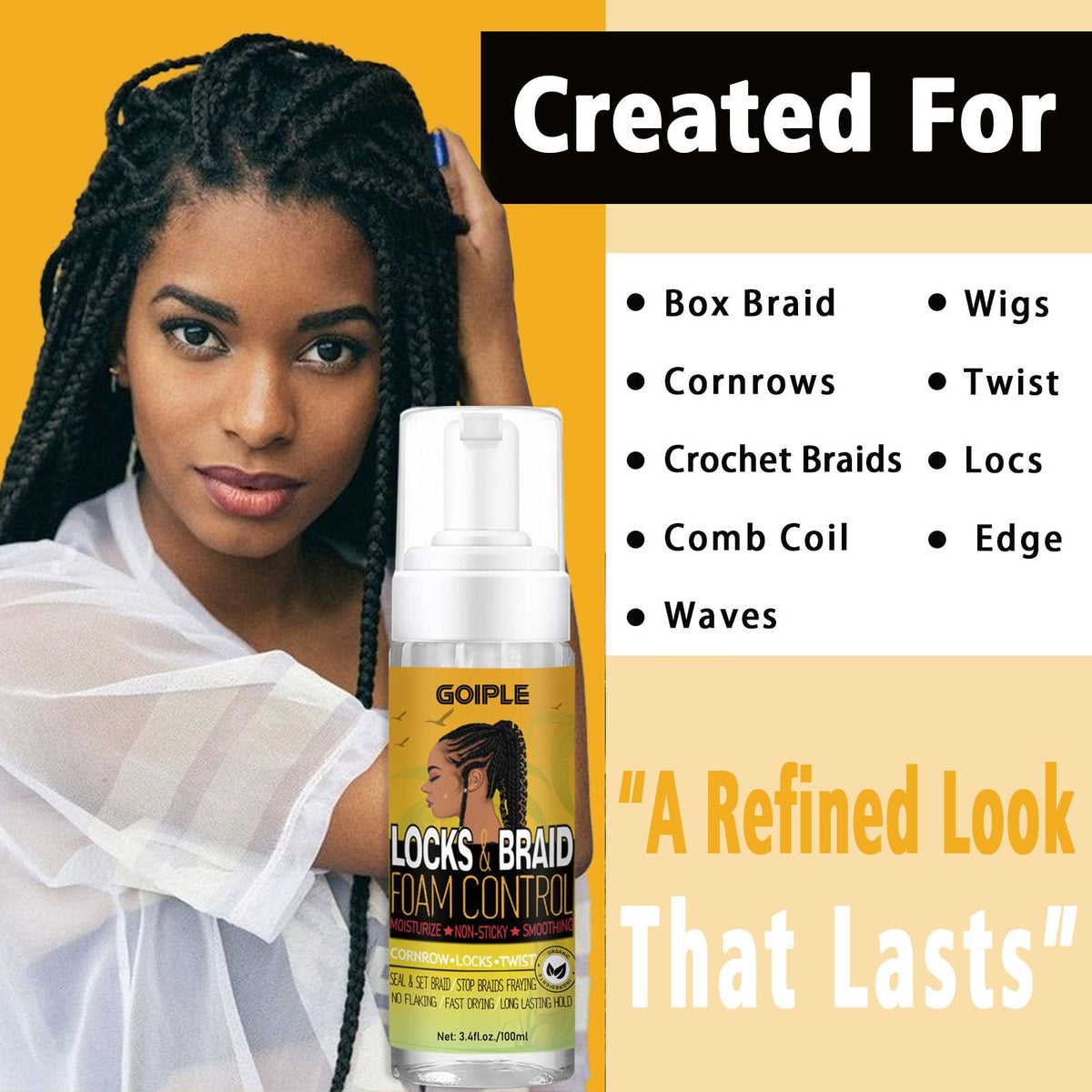 Goiple growth-support mousse and oil set offers flexible styling possibilities