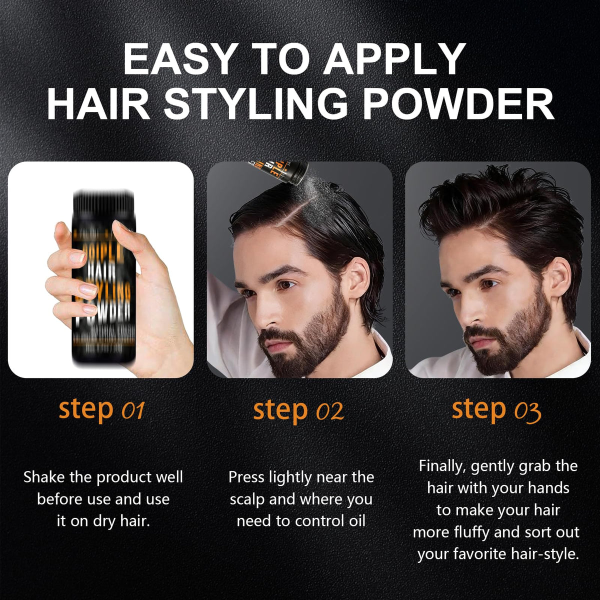 Goiple Hair Styling Powder for Men works on all hair types for natural texture