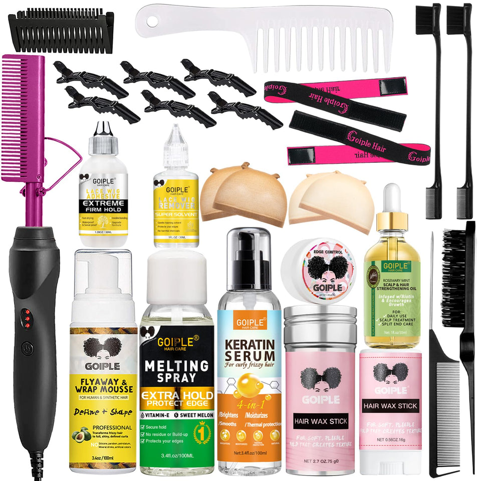 Goiple hot comb set heating quickly for fast styling