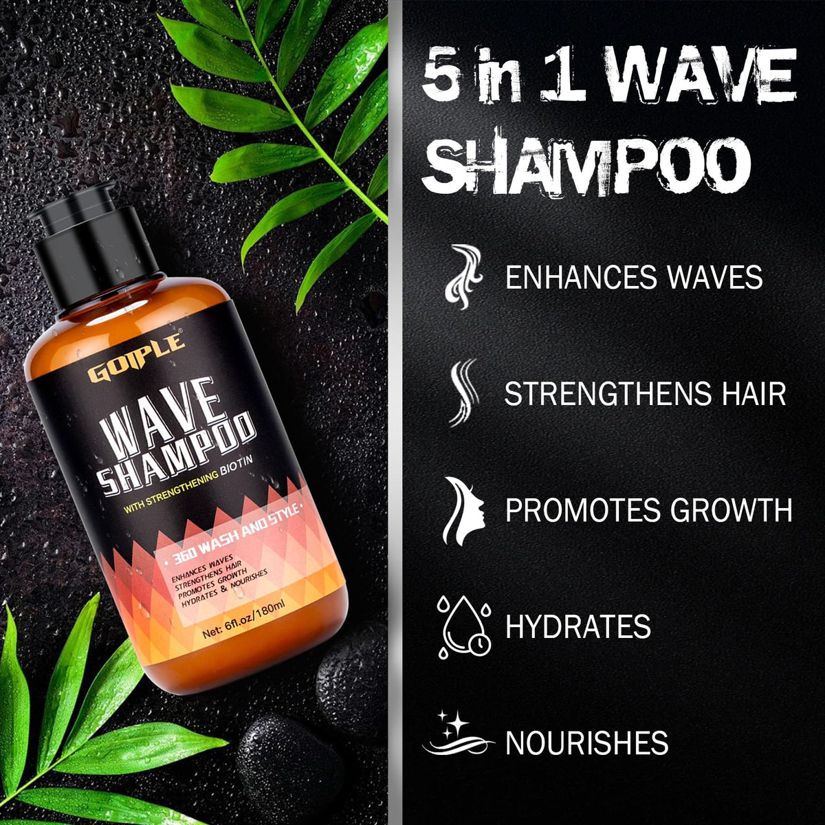 Goiple hydration-lock shampoo closeup showing moisturizing formula