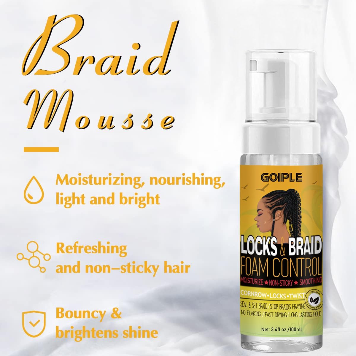 Goiple premium satin bonnet for braids preserves moisture and minimizes frizz