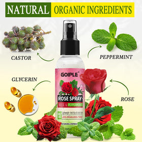 Goiple Rose-water spray delivers shine and frizz reduction for defined styles