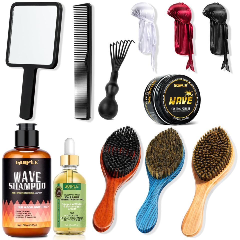 Goiple soft-brush for gentle wave training and maintenance.