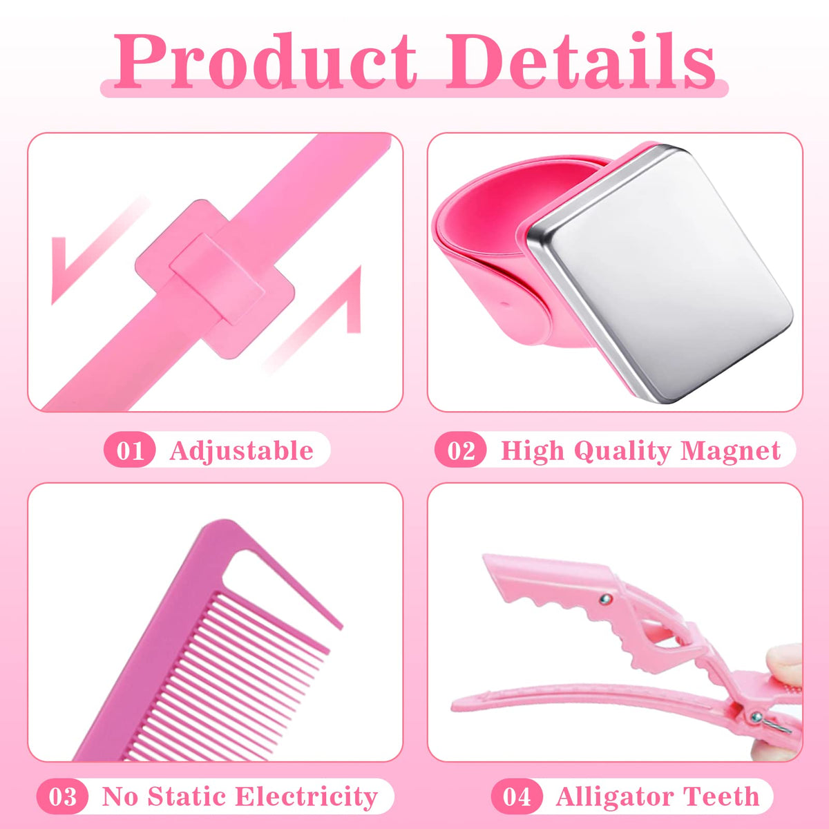 Goiple stainless steel hair combs are lightweight and practical.
