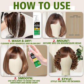 Goiple T-pins set to pin wigs in place
