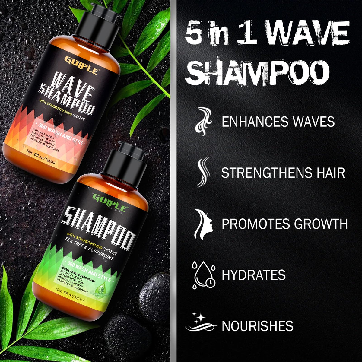 Goiple tea tree oil ingredient highlighting scalp refresh and dryness relief.