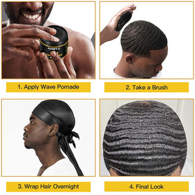 Goiple texture application swatch demonstrates consistent pomade application and hold.