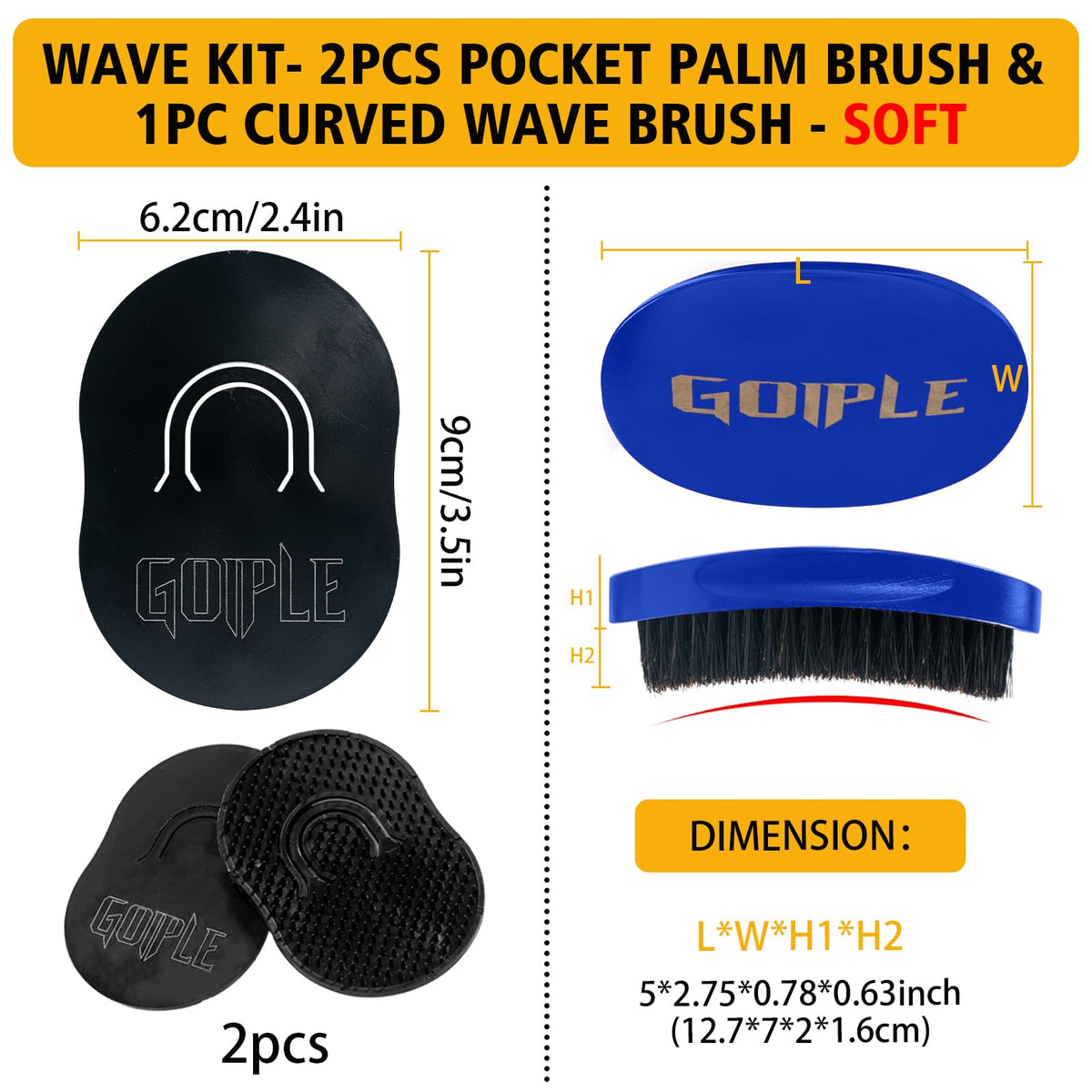 Goiple Wave Brush blue close-up supports smooth wave formation.