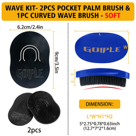 Goiple Wave Brush blue close-up supports smooth wave formation.