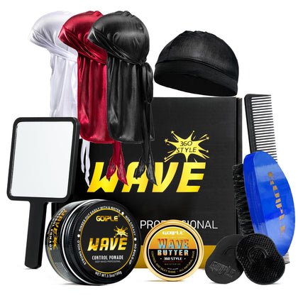 Goiple Wave Pomade bottle delivers strong hold for sleek waves.