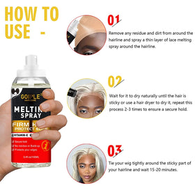 Goiple wig glue remover enables gentle removal.