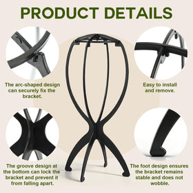Goiple drying-friendly wig stand promotes faster air drying.