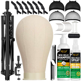 Goiple wig stand tripod base for stable styling and drying