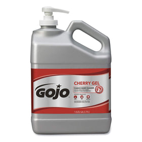GOJO Cherry Gel Pumice Hand Cleaner pump bottle showing heavy-duty cleaning