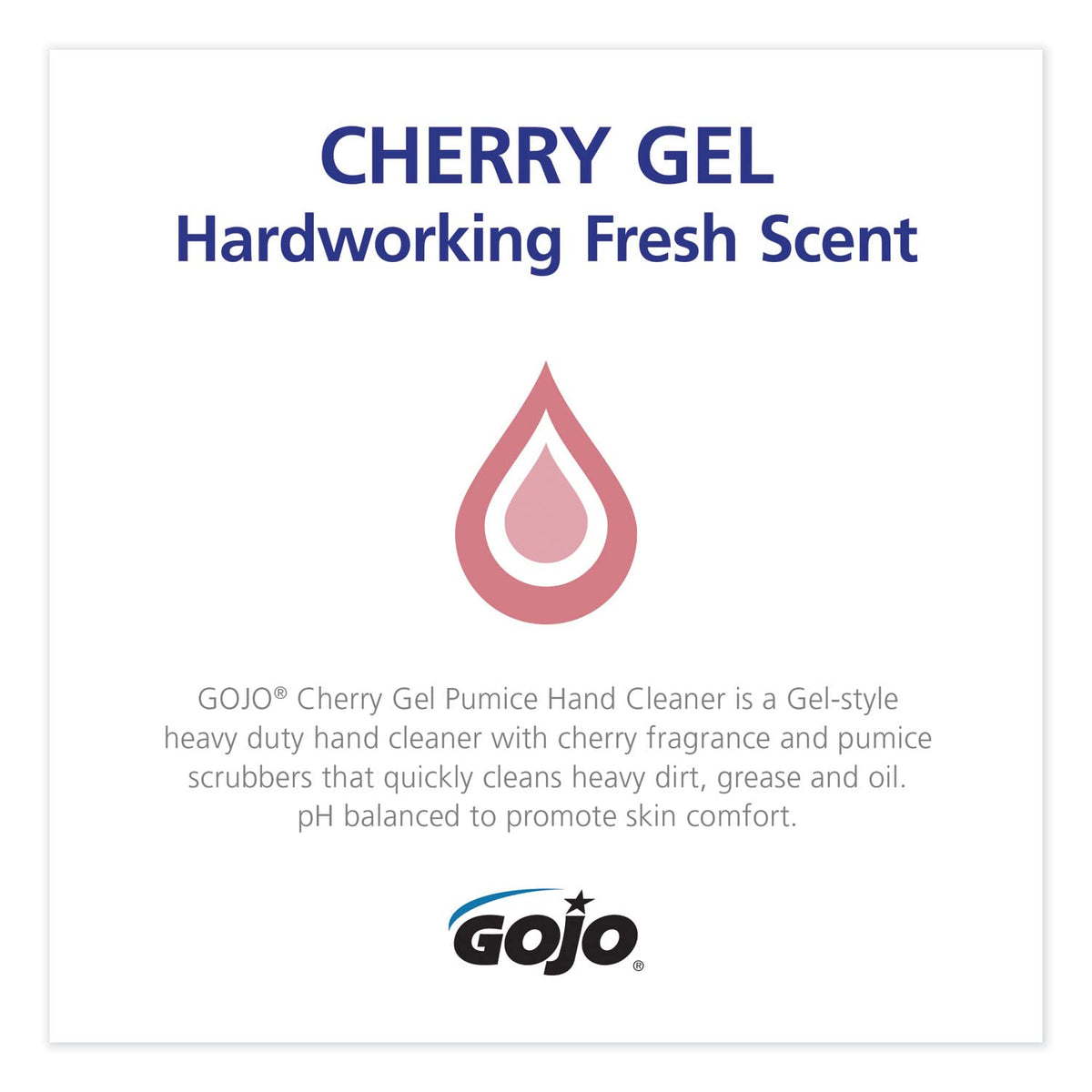 GOJO Cherry Gel Pumice texture close-up highlighting scrubbers for tough soils