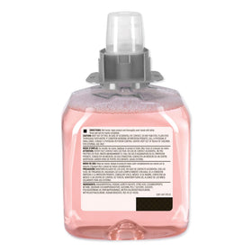 GOJO FMX-12 cranberry foam handwash dispenser area shows drip-free operation