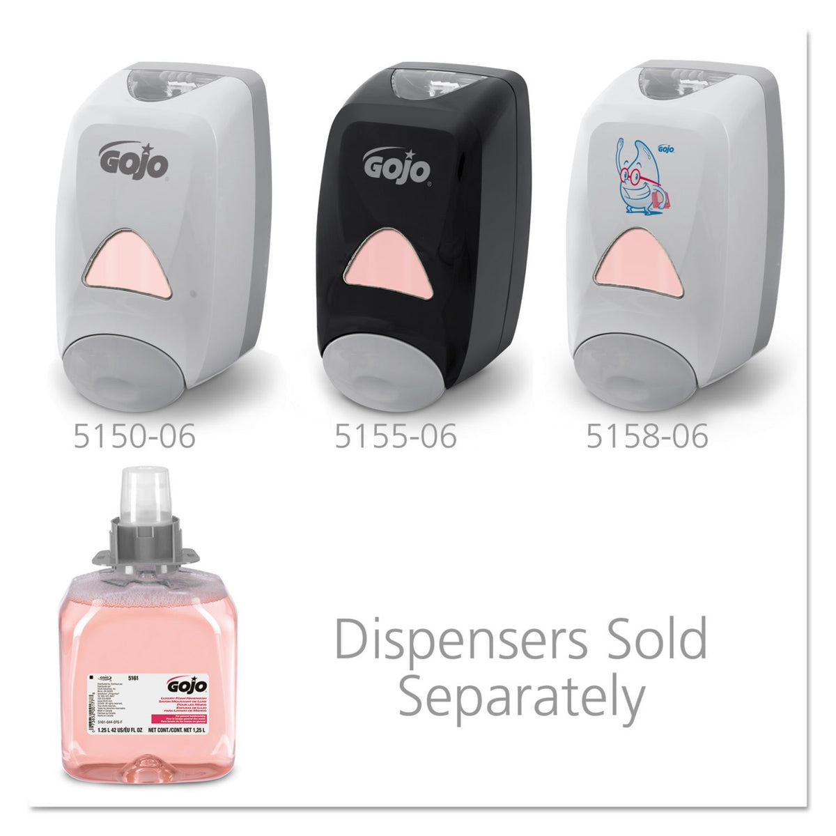 GOJO FMX-12 cranberry foam handwash label highlights premium scent and plant-based formula