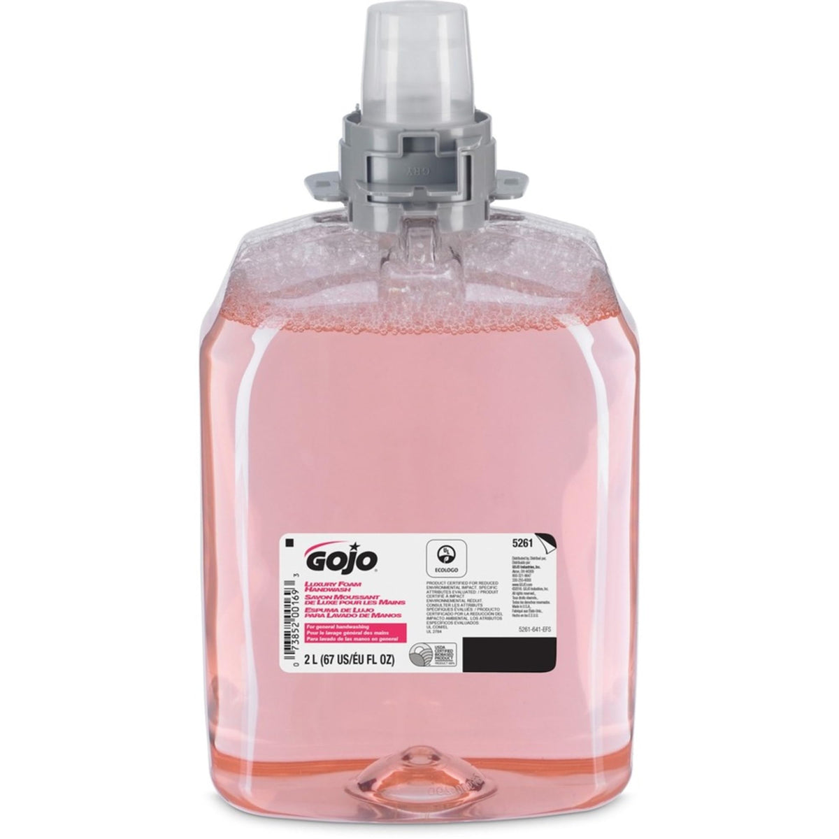 GOJO foam handwash in action showing effective dirt removal