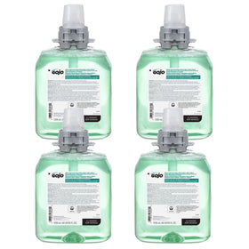 GOJO Green Certified foam wash bottle with cucumber melon scent for refreshing cleansing.