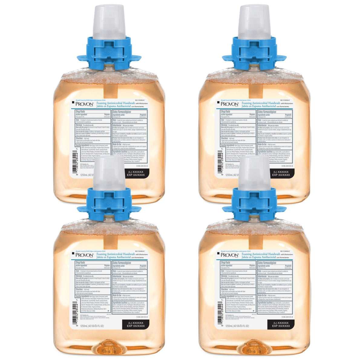 GOJO PROVON amber bottle with foaming handwash for gentle daily cleansing