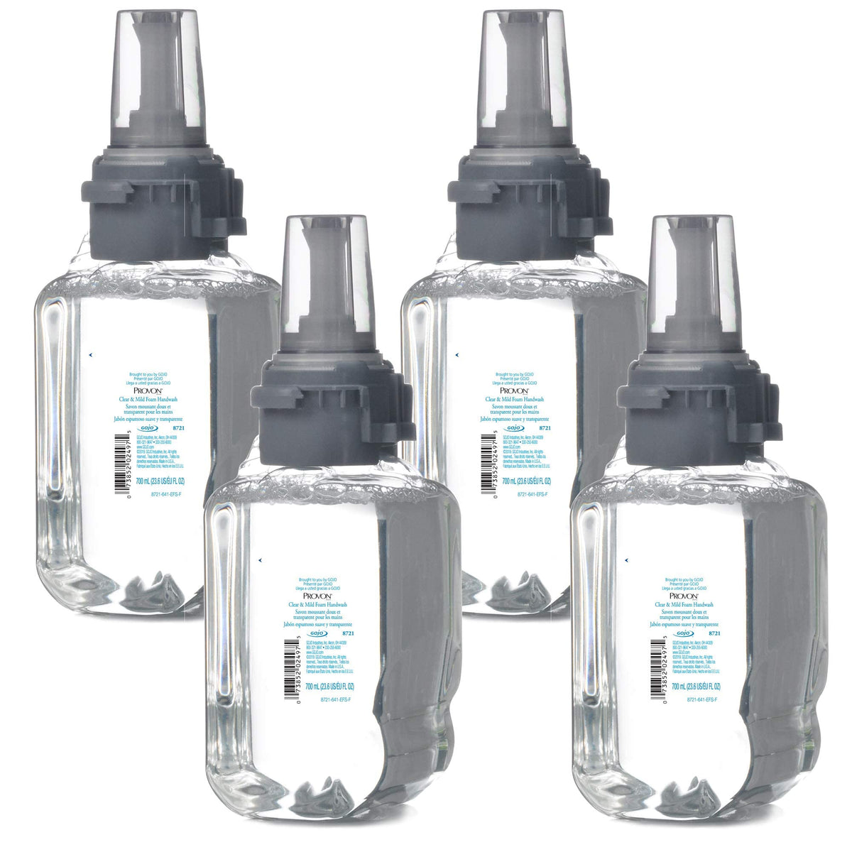 Gojo Provon bottle with clear, fragrance-free foam handwash for gentle daily cleansing.