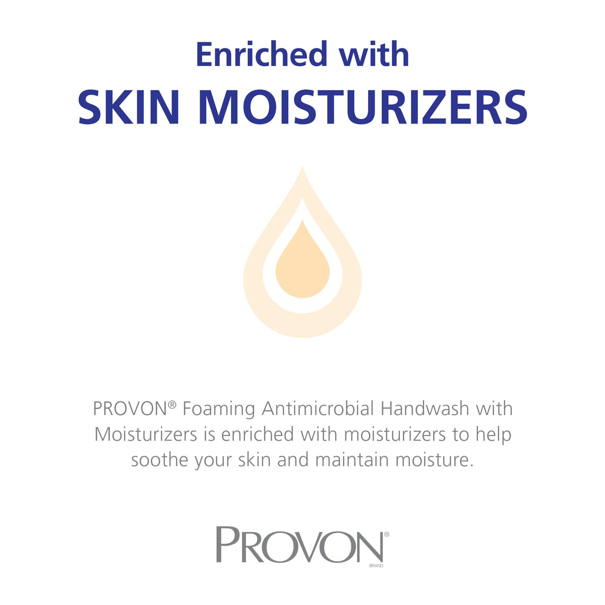 Moisturizers in PROVON formula to help soften skin during handwashing