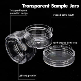 GOLACKY 100-count set of clear containers with lids for cosmetics.