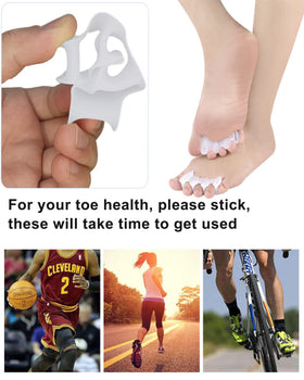 Golbylicc pain-relief toe spacers promote gentle toe realignment.