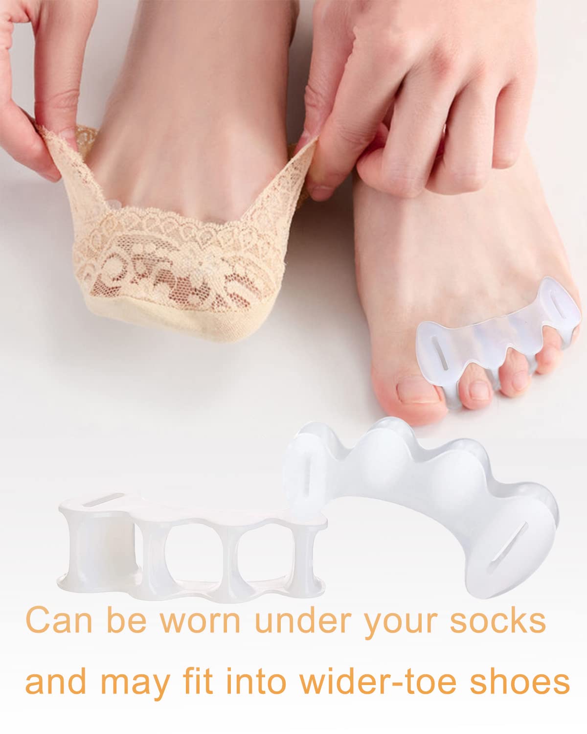 Golbylicc three-tube ring design supports secure toe separation.