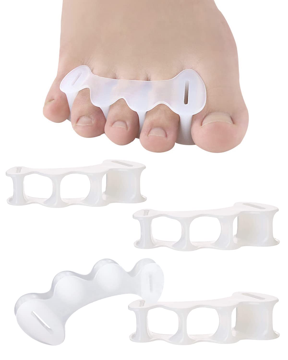 Golbylicc toe spacers with soft stretchy material for comfortable wear.